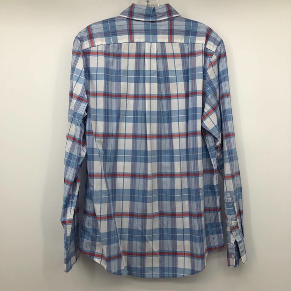 Vineyard Vines Plaid Tucker Shirt Small Blue Button-Down Mens Slim Fit Teal - Picture 6 of 8